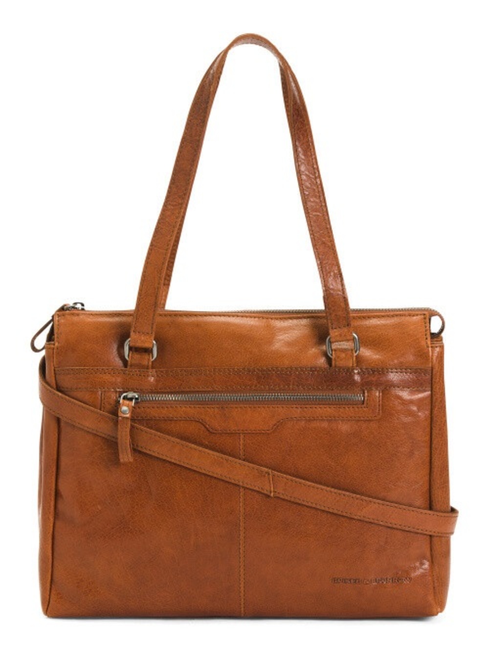 SPIKES & SPARROW Dark
Brown Leather Tote Shoulder bag